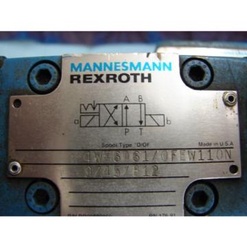 REXROTH DIRECTIONAL VALVE # H 4WEH22HD74/OF6EW110N9 /  4WE6D61/OFEW11ON9Z45/B12