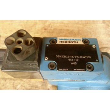 Mannesmann Rexroth DBW20BG2-44/315-6EW110N-9K4/12-W65 Hydraulic Control Valve