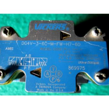 VICKERS HYDRAULIC CONTROL DIRECTIONAL VALVE DG4V-3-6C-M-Fw-H7-60 Origin