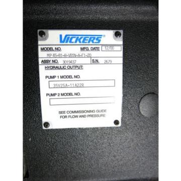 60 HP Vickers Integrated Motor Pump 35 GPM 2500 PSI Hydraulic Power Supply origin