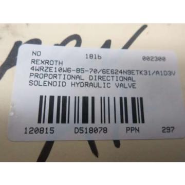 Origin REXROTH 4WRZE10W6-85-70/6E624N9ETK31/A1D3V HYDRAULIC SOLENOID VALVE D518078