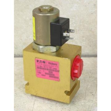 EATON / VICKERS,  2 WAY NC SOLENOID VALVE,  SV1-16-C-12T-24DG,  3000 PSI