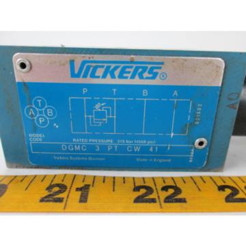 Vickers Hydraulic Valve 315 Bar DGMC-3-PT-CW-41 w/Attachment T