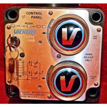 Vickers 60 Series Hydraulic Slide Dual Feed Control Panel CPT 06 30AA 12 ~ Origin