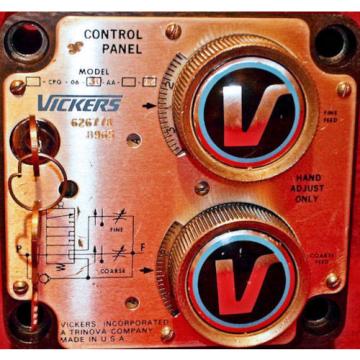 Vickers 60 Series Hydraulic Slide Dual Feed Control Panel CPT 06 30AA 12 ~ Origin