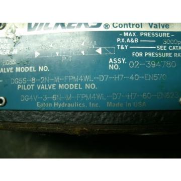 VICKERS HYDRAULIC VALVE DG4V-3-6C-M-FPM4WL-D7-HL7-60-EN623