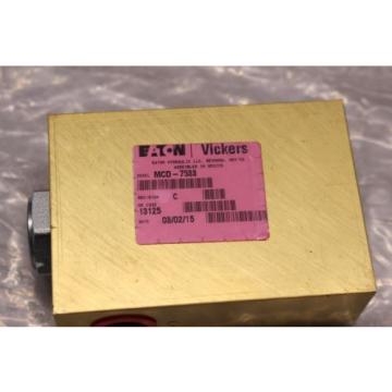 Eaton Vickers MCD-7533 Hydraulic Manifold Cartridge Block