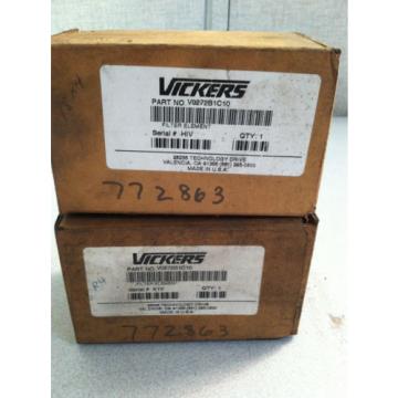 LOT OF 2 V0272B1C10 VICKERS HYDRAULIC FILTER