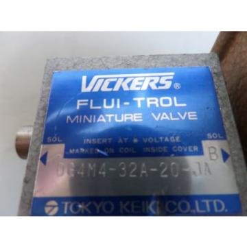 VICKERS TOKIMEC FLUI-TROL VALVE DG4M4-32A-20-JA DG4M432A20JA 100-110V  James