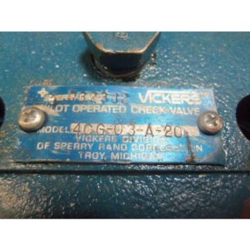 VICKERS 4CG-03-A-20 CHECK VALVE USED