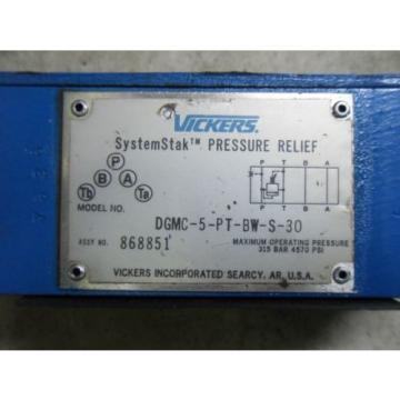 U1 1 Origin VICKERS DGMC-5-PT-BW-S-30 SYSTEMSTAK PRESSURE RELIEF VALVE