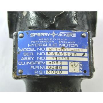 RAF USAF Aircraft Hydraulic Motor Sperry Vickers MF1-009-GB5