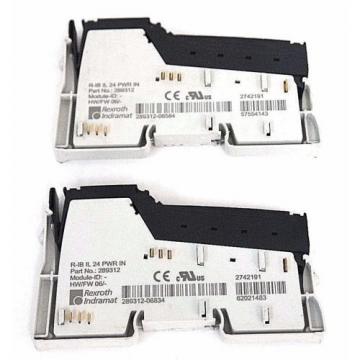 REXROTH INDRAMAT R-IB IL 24 PWR IN PART NO: 289312 MODULE-ID: HW/FW 06/ LOT OF 2