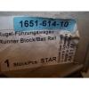 Origin BOSCH REXROTH SIZE 65 RUNNER BLOCK BALL RAIL 1651-614-10