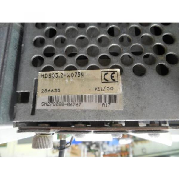 INDRAMAT REXROTH SERVO DRIVE HDS032-W075N HDS032-W075N W/ DSS21 REV K11/00 #4 image