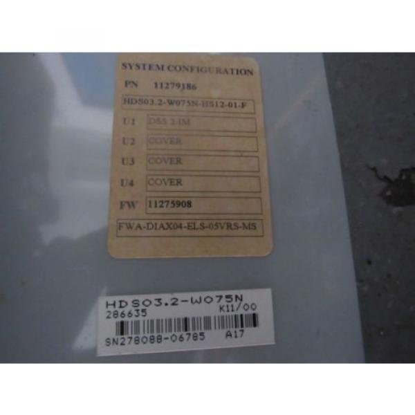 INDRAMAT REXROTH SERVO DRIVE HDS032-W075N HDS032-W075N W/ DSS21 REV K11/00 #5 image