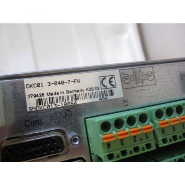 REXROTH INDRAMAT DKC013-040-7-FW #4 image