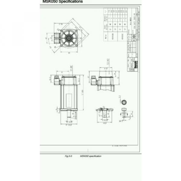 REXROTH R911299914 PERMANENT MA0600GNET SERVO MOTOR MSK050C-M1-UP0-NNNN , NOS #11 image