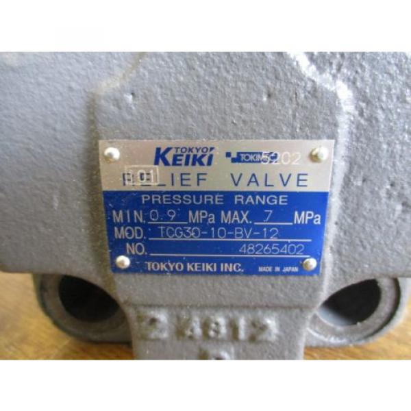 TOKYO KEIKI PRESSURE RELIEF VALVE WITH REXROTH SLENOID VALVE TCG30-10-BV-12 #2 image