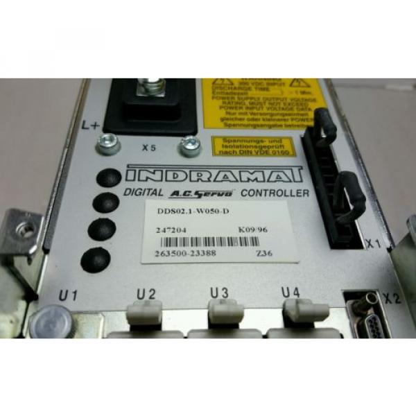 INDRAMAT/REXROTH  DDS021-W050-D  245477 SERVO DRIVE CONTROLLER DIGITAL #3 image