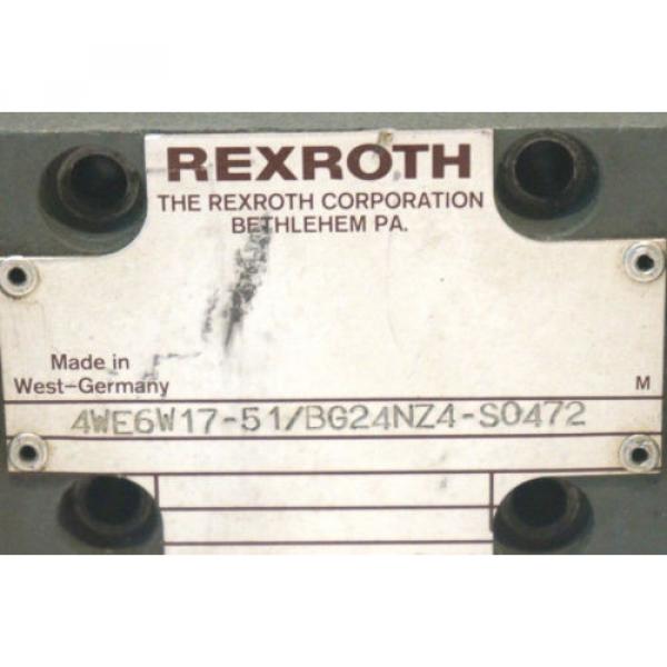 REXROTH 4WE6W17-51/BG24NZ4-S0472 VALVE REXROTH 4WE6W1751BG24NZ4S0472 #2 image