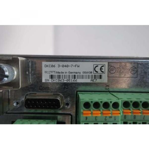 Origin REXROTH INDRAMAT DKC063-040-7-FW 16A 0-480V-AC SERVO DRIVE D550389 #9 image