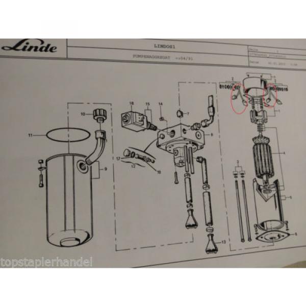 Set balais de charbon Organe de pompe Linde No. 0009718148 Type N20/N20H BR 377 #2 image