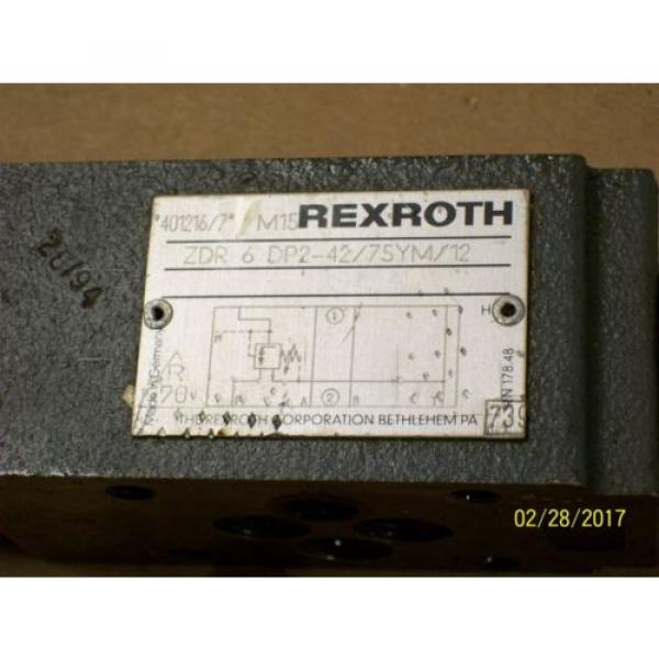 REXROTH HYDRAULIC VALVE ZDR 6 DP2-42/75YM/12 amp; VALVE 3DREP 6 A-11/25A24NZ4M #3 image