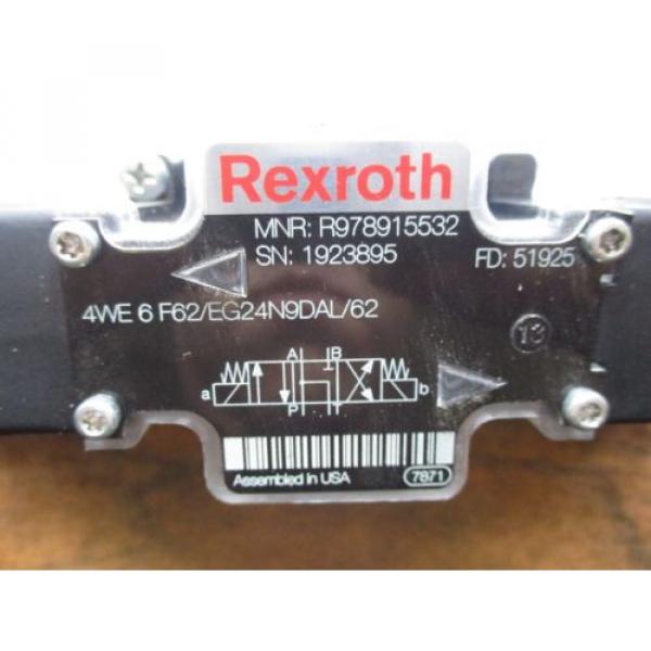 Origin REXROTH HYDRAULIC DIRECTIONAL CONTROL VALVE 4WE 6 F62/EG24N9DAL/62 #2 image