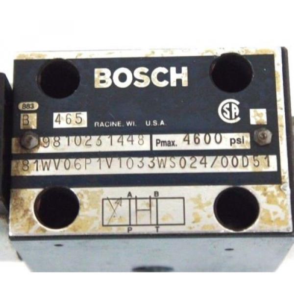 BOSCH 9810231448 REXROTH DIRECTIONAL CONTROL VALVE 81WV06P1V1033WS024/00D51 #4 image