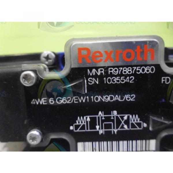 REXROTH 4WE6G62/EW110N9DAL/62 VALVE R978875060 USED #1 image