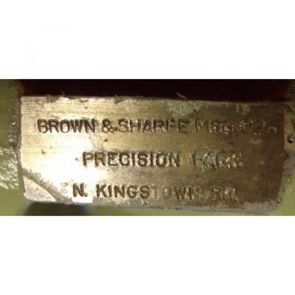 Brown &amp; Sharpe Hydraulic Pump No.558 #7 image