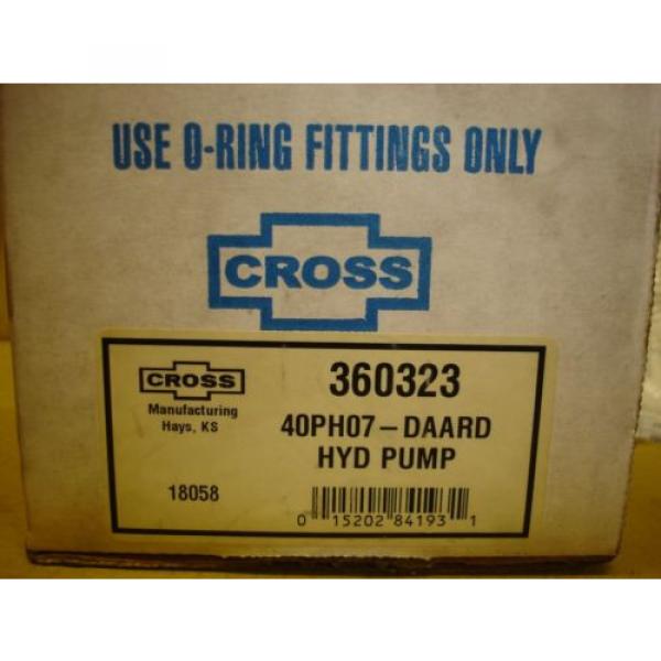 CROSS HYDRAULIC PUMP 40PH07 - DAARD Splined Shaft 2-Bolt Mount up to 3000psi #7 image