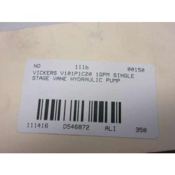 VICKERS V101P1C20 1GPM SINGLE STAGE VANE HYDRAULIC PUMP D546872 #6 image