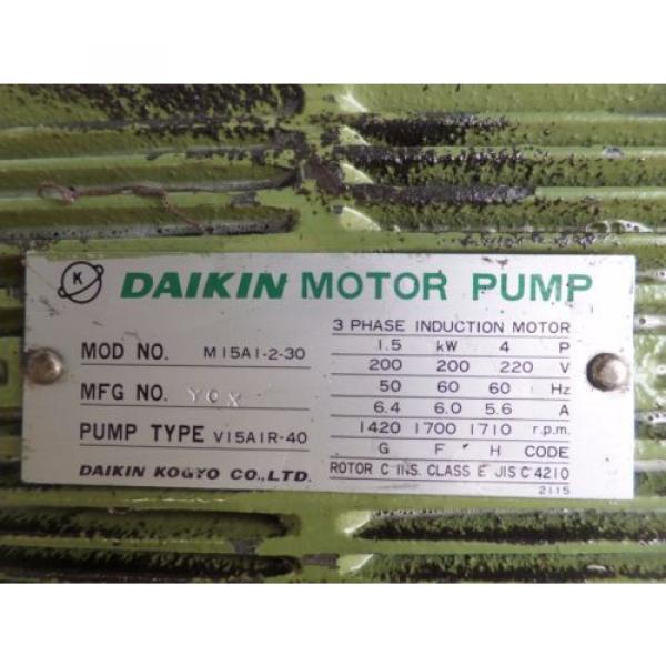 DAIKIN HYDRAULIC PUMP M15A1-2-30 V15A1R-40 LOT#2071M #5 image