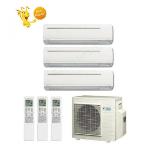 9k + 18k + 18k Btu Daikin Tri Zone Ductless Wall Mount Heat Pump AC #1 image