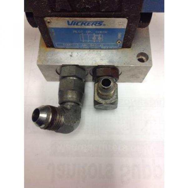 Vickers Hydraulic Solenoid Valve DG4V-3S-8C-VM-FW-B5-61 W/Hydraulic Valve L 93B #4 image