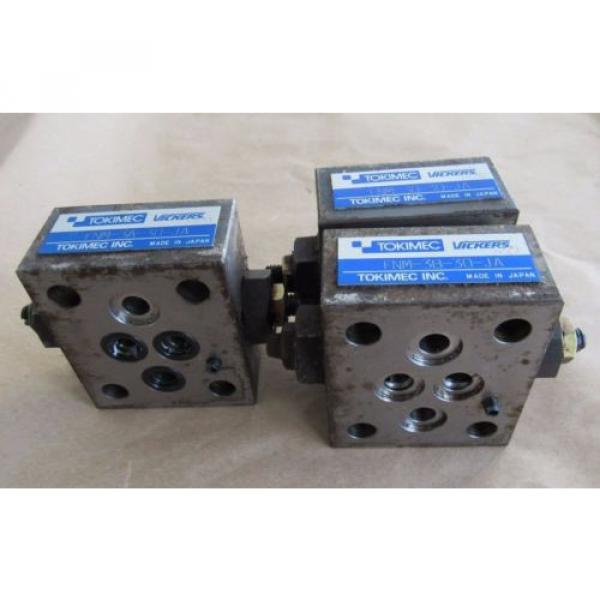 3 PCS TOKIMEC VICKERS HYDRAULIC VALVE: 2 PCS FNM-3B-30-JA, 1 PCS FNM-3A-30-JA #2 image