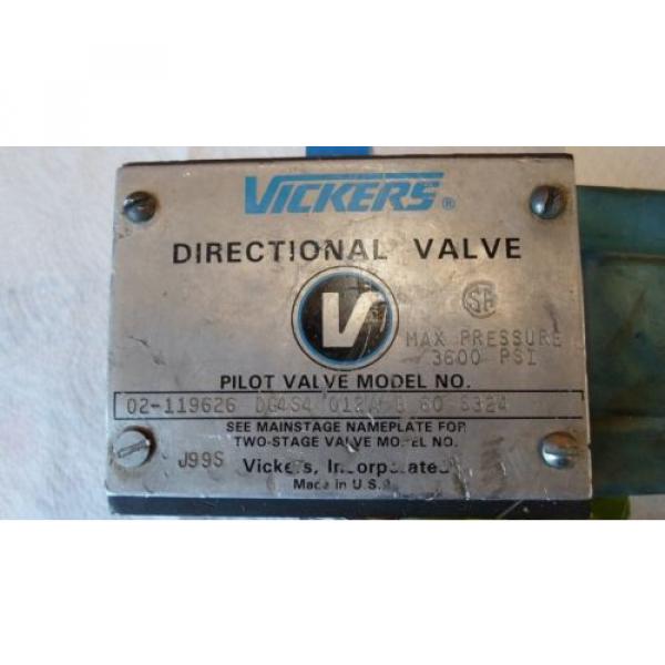 VICKERS DG4S4 012AB 60 S324 HYDRAULIC DIRECTIONAL VALVE REMANUFACTURED #2 image