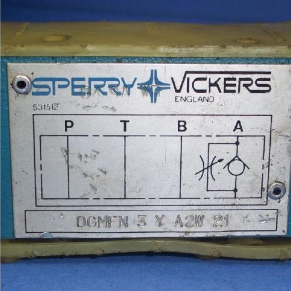 SPERRY VICKERS HYDRAULIC VALVE, DGMFN-3-Y-A2W-21 #3 image