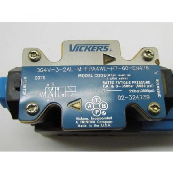 Vickers DG4V-3-2AL-M-FPA4WL-H7-60-EN476 24vdc Hydraulic Solenoid Pilot Valve Origin #8 image