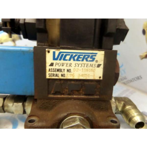VICKERS 02-116160 POWER SYSTEM W/ VICKERS DG4V-3S-2A-FTW-B5-60 HYDRAULIC VALVE #3 image
