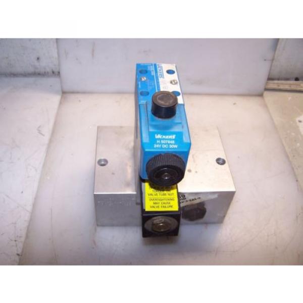 Origin VICKERS PILOT SOLENOID VALVE DG4V-3-2AL-M-U-H7-60 WITH ALUMINUM MANIFOLD #2 image