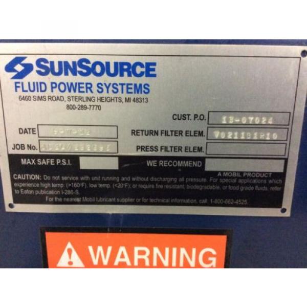 SunSource Fluid Power Systems Hydraulic System, Vickers PVQ32 pump, 90gal Tank #2 image