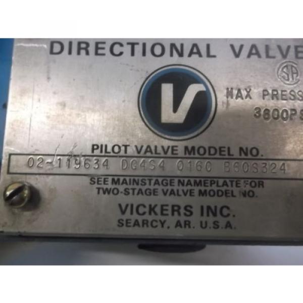 VICKERS DG4S4-016C-B-60-S324 HYDRAULIC DIRECTIONAL VALVE USED #2 image