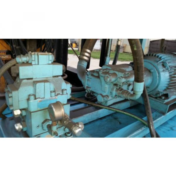 2010 20 Hp Skid Mount Vickers 3,000 PSI High Flow Hydraulic Pump 200 Gallon tank #12 image