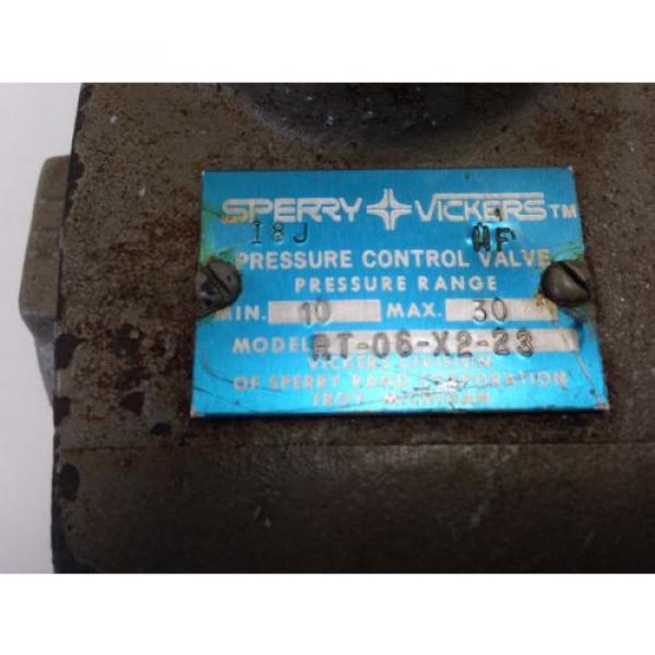 Origin OLD SPERRY VICKERS RT-06-X2-23 HYDRAULIC PRESSURE CONTROL VALVE DJ #3 image