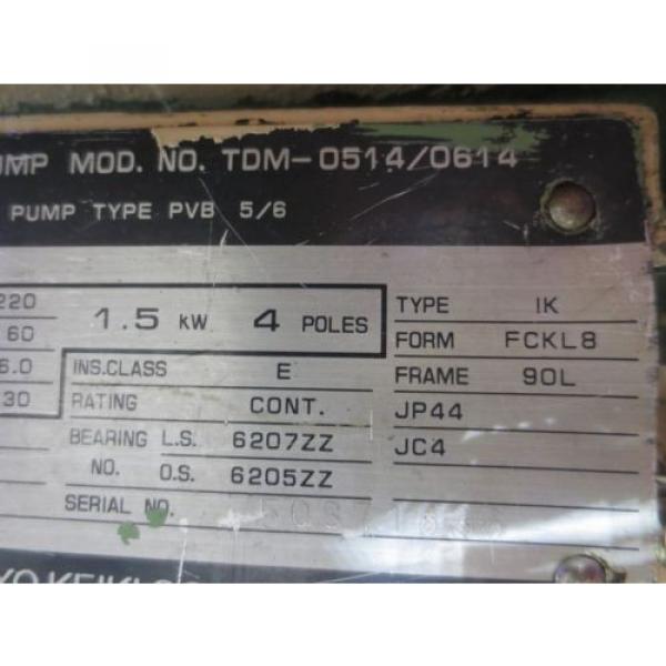 TOKYO MOTOR HYDRAULIC PUMP TDM-0514/0614 VICKERS HYDRO PVB6-RSY-20-CM-11-JA-S7 #5 image