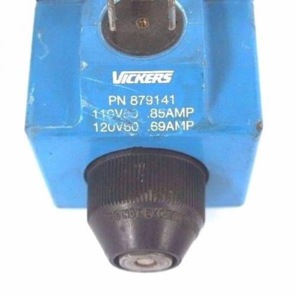 VICKERS DG4S4-012A-U-B-60 DIRECTIONAL VALVE 879279 W/ 879141 COIL #4 image