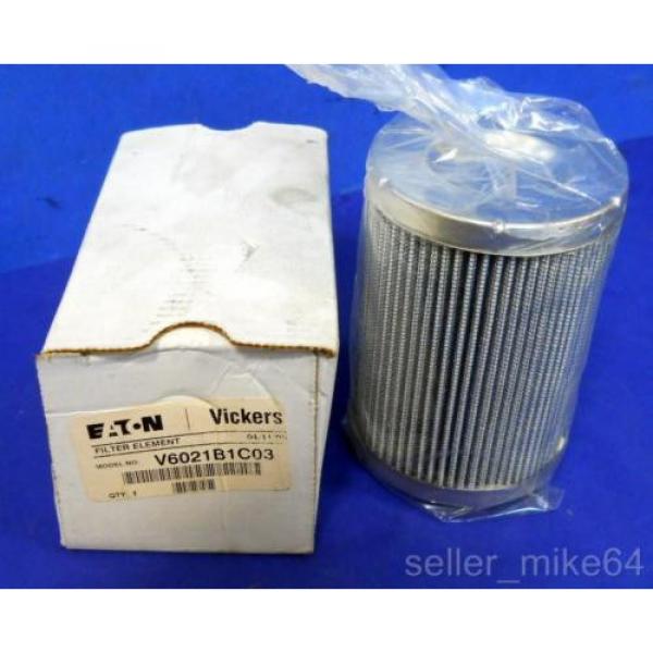VICKERS V6021B1C03, HYDRAULIC FILTER, 3 MICRON, 290 PSID, BUNA O RING, NIB #1 image